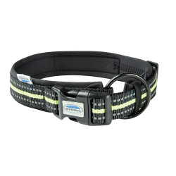 Hundehalsband Weatherbeeta reflektierend Schwarz / Gelb