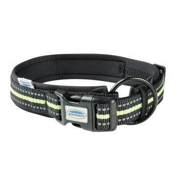 Hundehalsband Weatherbeeta reflektierend Schwarz / Gelb