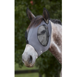 Weatherbeeta Deluxe dehnbare Fliegenmaske Grau / Schwarz
