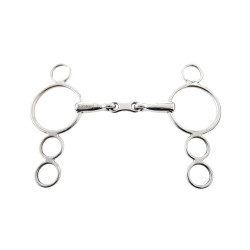 Gebiss doppelt gebrochen mit 3 Ringen Korsteel