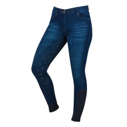 Dublin Damenreithose Shona Denim Full Grip Silikon Print