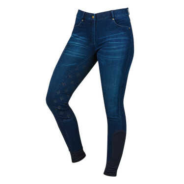 Dublin Damenreithose Shona Denim Full Grip Silikon Print