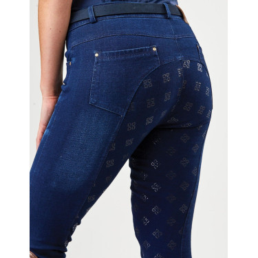Dublin Damenreithose Shona Denim Full Grip Silikon Print Dublin Damenreithose Shona Denim Full Grip Silikon Print