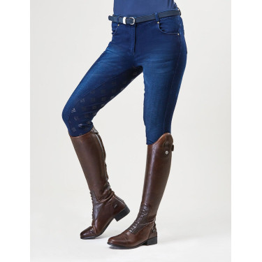 Dublin Damenreithose Shona Denim Full Grip Silikon Print Dublin Damenreithose Shona Denim Full Grip Silikon Print