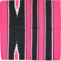 Westride Navajo Teppich Baumwolle/Acryl Rosa / Schwarz / Weiß