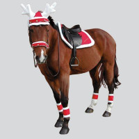 Schabracke Weihnachten Equithème Rot Schabracke Weihnachten Equithème Rot