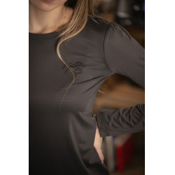 T-Shirt Pénélope Techty Langarm Dunkelgrau