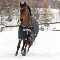 Wasserdichte Decke Bucas Anniversary Turnout 50g SF Schwarz / Silber
