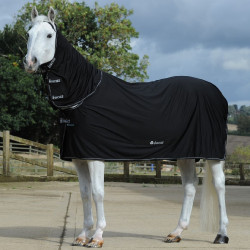Bucas Power Cooler Abschwitzdecke und Halsteil Schwarz / Silber