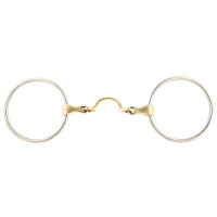 Mors 2 anneaux 90 mm Jump'In double brisure avec passage de langue