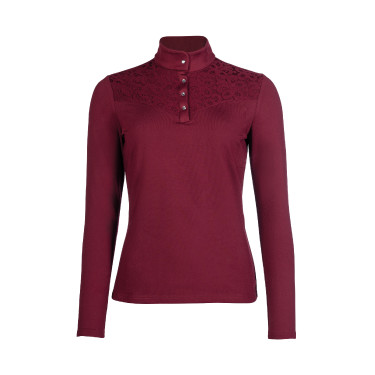 Funktionelles T-Shirt HKM Berry Lace Dunkelrot