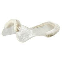 Therapeutisches Gel-Pad mit Ausschnitt aus ökologischer Wolle Acavallo Transparent / Weiß