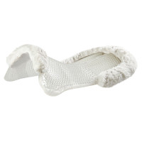 Amortisseur thérapeutique en gel avec rehausse arrière en laine écologique Acavallo Transparent / blanc