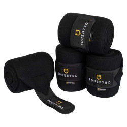 Ruhebandagen aus Wolle, 4er-Set, Equestro Schwarz
