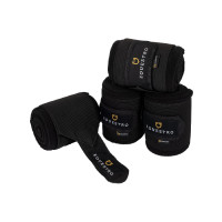 Atmungsaktive Fleece- und Elastik-Arbeitsbandagen im 4er-Set Equestro Schwarz Atmungsaktive Fleece- und Elastik-Arbeitsbandagen im 4er-Set Equestro Schwarz
