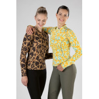 T-Shirt Clolour Breeze Langarm HKM Milchiges Orange Blau