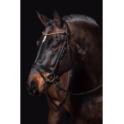 Trense Rosegold Glamour Style HKM Schwarz / Roségold