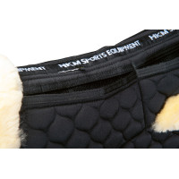 Echt Lammfell Schabracke HKM Schwarz / Natur Echt Lammfell Schabracke HKM Schwarz / Natur