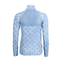 Funktionsshirt Minimal Langarm HKM Rauchblau / Weiß