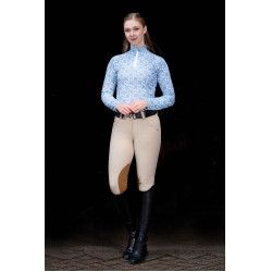 Funktionsshirt Minimal Langarm HKM Rauchblau / Weiß Funktionsshirt Minimal Langarm HKM Rauchblau / Weiß