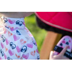 Funktions-T-Shirt Hearts Kids HKM Weiß / leuchtendes Rosa Motive