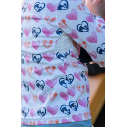 Funktions-T-Shirt Hearts Kids HKM Weiß / leuchtendes Rosa Motive