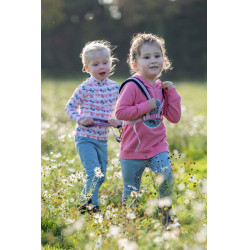 Funktions-T-Shirt Hearts Kids HKM Weiß / leuchtendes Rosa Motive