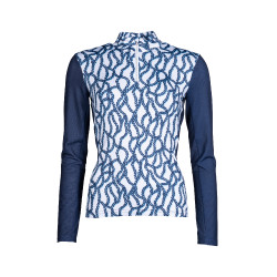 Basisschicht Kette HKM Weiß / Marineblau Weiß