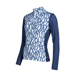 Basisschicht Kette HKM Weiß / Marineblau Weiß