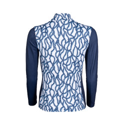 Basisschicht Kette HKM Weiß / Marineblau Weiß