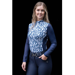 Basisschicht Kette HKM Weiß / Marineblau Weiß