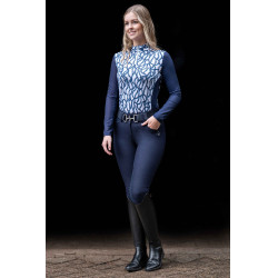 Basisschicht Kette HKM Weiß / Marineblau Weiß