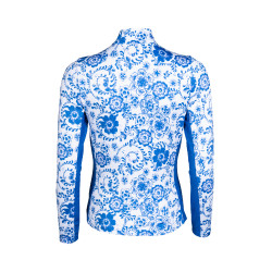 Basisschicht Blue Flower HKM Weiß / Blau Weiß Basisschicht Blue Flower HKM Weiß / Blau Weiß