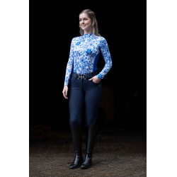 Basisschicht Blue Flower HKM Weiß / Blau Weiß Basisschicht Blue Flower HKM Weiß / Blau Weiß