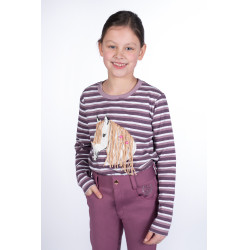 Langarm-Polo Alva HKM Flieder Blau