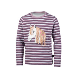 Langarm-Polo Alva HKM Flieder Blau