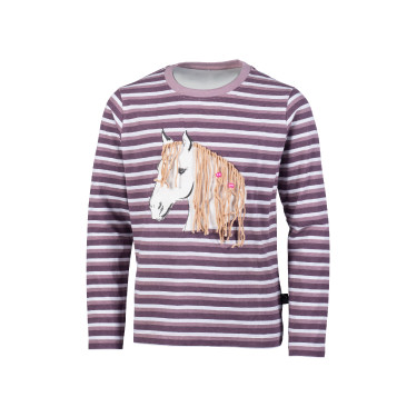 Langarm-Polo Alva HKM Flieder Blau