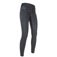 Leggings Mesh mit vollständigem Silikonbesatz HKM Schwarz
