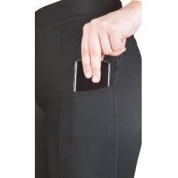 Leggings Mesh mit vollständigem Silikonbesatz HKM Schwarz