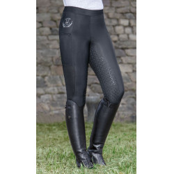 Leggings Mesh mit vollständigem Silikonbesatz HKM Schwarz