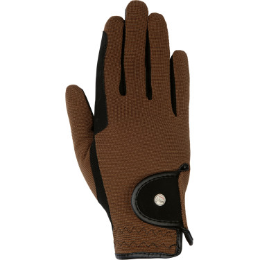 Professionelle Nubuk-Handschuhe HKM Schwarz / Braun