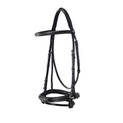 Englische Trense aus Leder mit Stickereien Deco Equestro