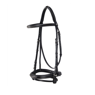 Englische Trense aus Leder mit Stickereien Deco Equestro