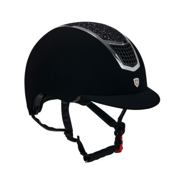Ultraleichter Samt-Reithelm mit Strasssteinen Eclipse Equestro