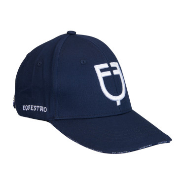 Unisex-Kappe aus der neuen Equestro-Kollektion Marine / Weiß Blau