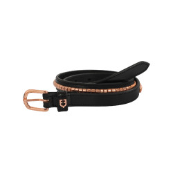 Englischer Ledergürtel mit Roségold-Clincher Equestro