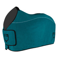 Polardecke mit Frontverschluss und Klappe GP Equestro Petrol Blau