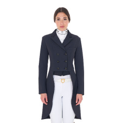 Damen-Turnier-Dressurfrack aus technischem Gewebe Equestro Marineblazer