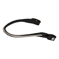 Stirnband aus Kalbsleder mit ovalen Acavallo-Kristallen