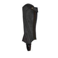 Unisex-Mini-Chaps aus perforiertem Leder für maximalen Komfort Salisbury Equestro Schwarz